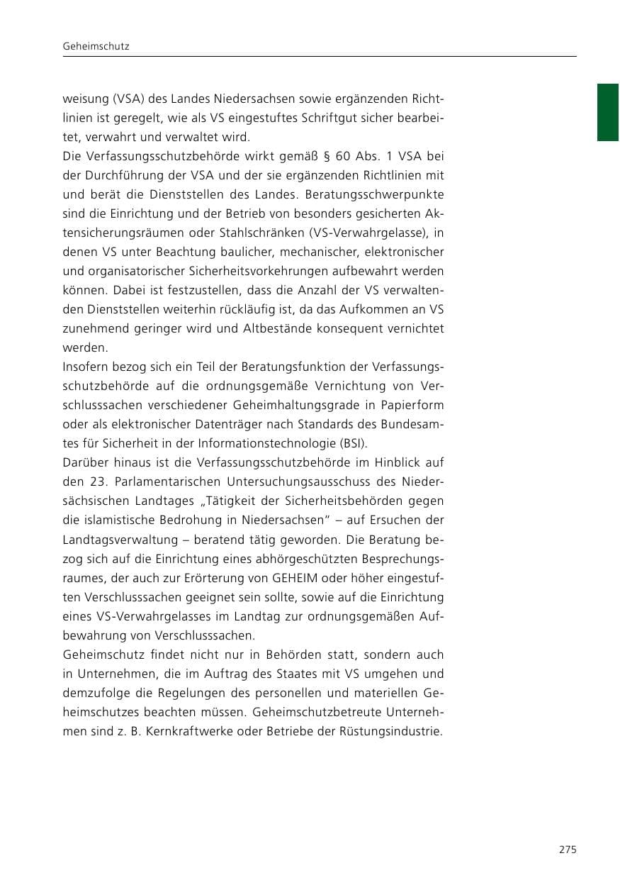 Seite 277 des Verfassungsschutzbericht 2016 Niedersachsen