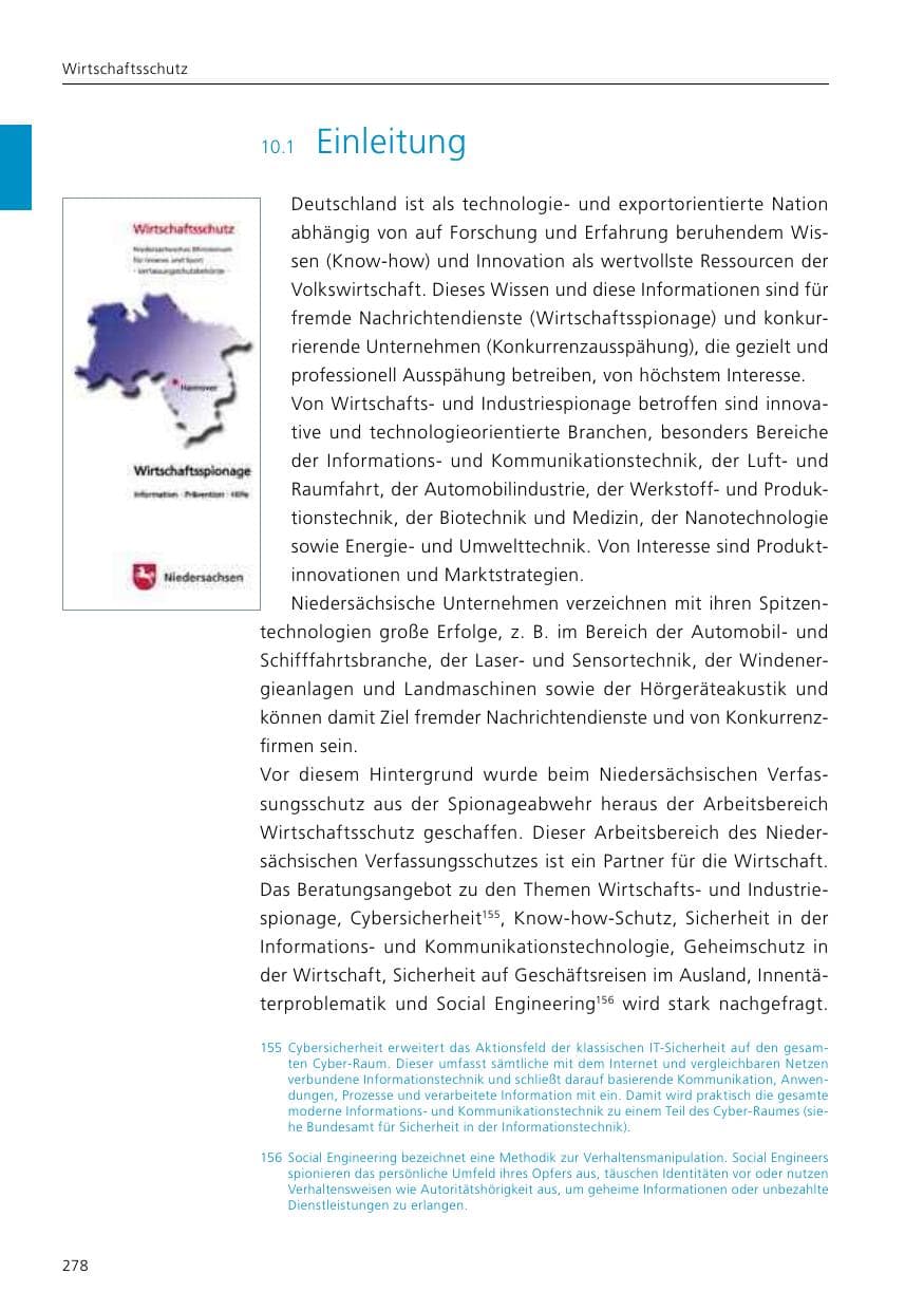 Seite 280 des Verfassungsschutzbericht 2016 Niedersachsen