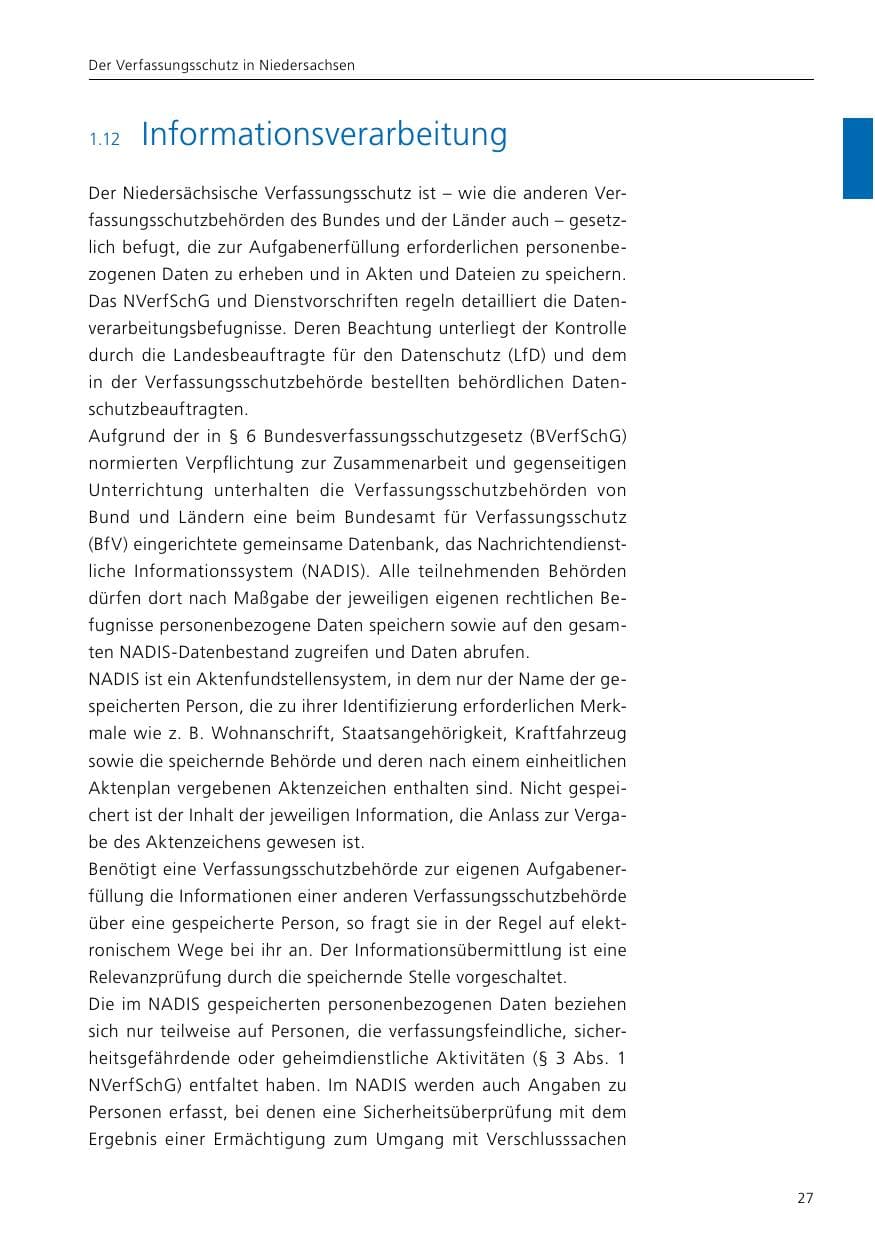 Seite 29 des Verfassungsschutzbericht 2016 Niedersachsen