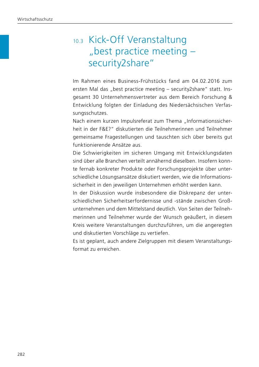 Seite 284 des Verfassungsschutzbericht 2016 Niedersachsen