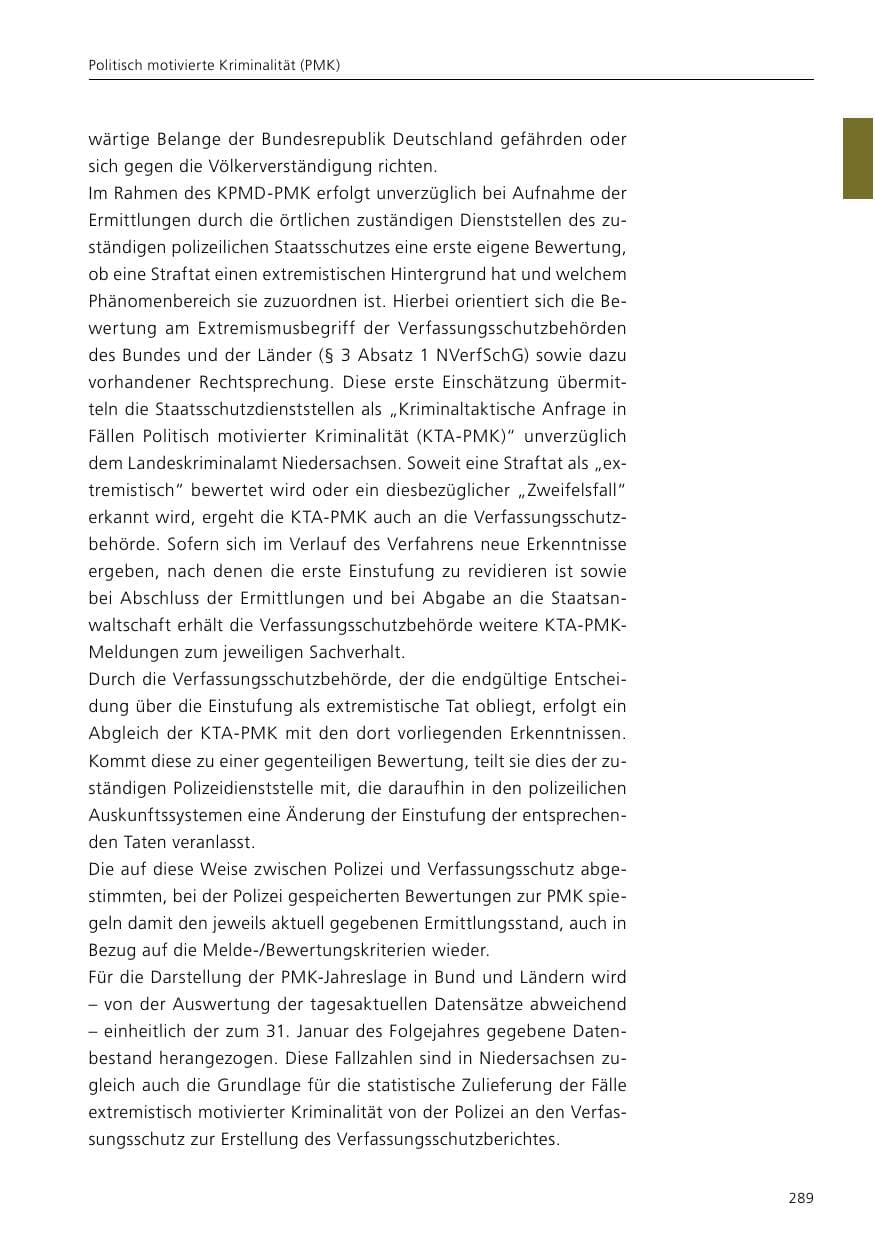 Seite 291 des Verfassungsschutzbericht 2016 Niedersachsen