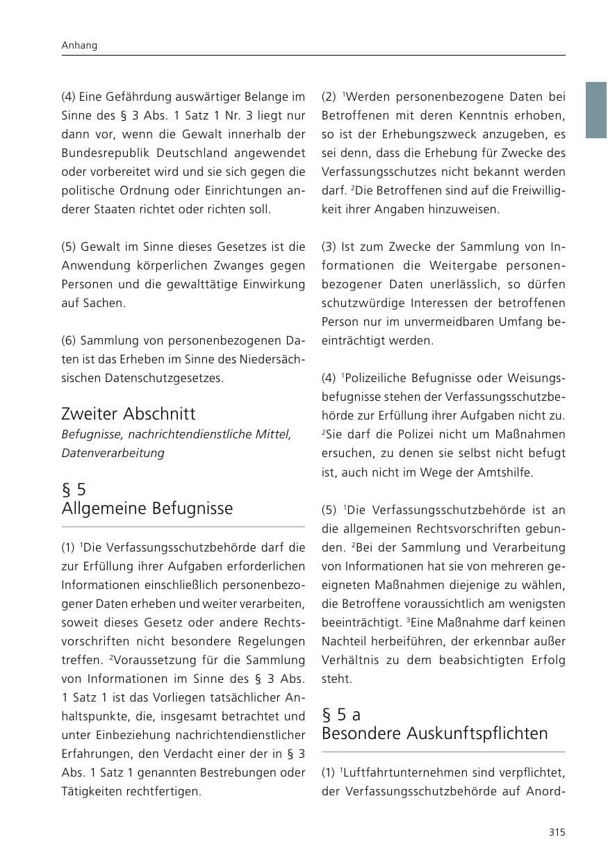 Seite 317 des Verfassungsschutzbericht 2016 Niedersachsen