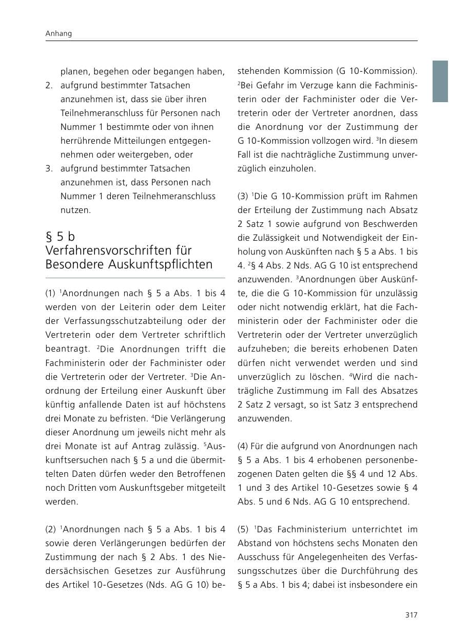 Seite 319 des Verfassungsschutzbericht 2016 Niedersachsen
