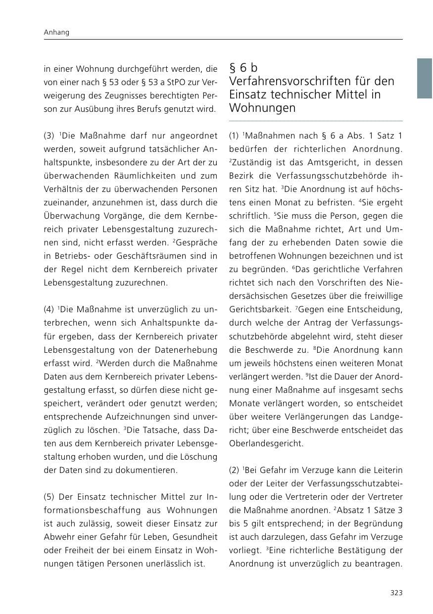 Seite 325 des Verfassungsschutzbericht 2016 Niedersachsen