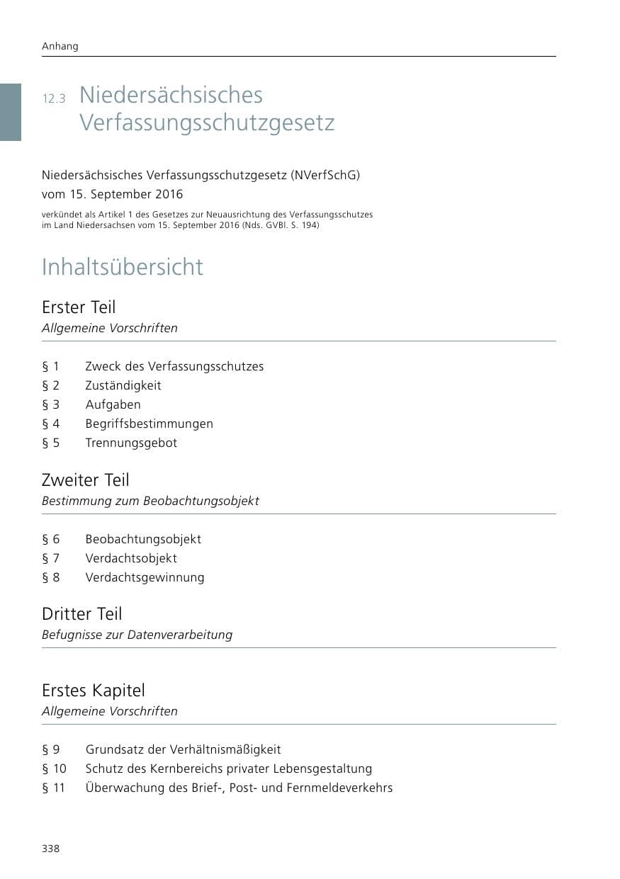 Seite 340 des Verfassungsschutzbericht 2016 Niedersachsen