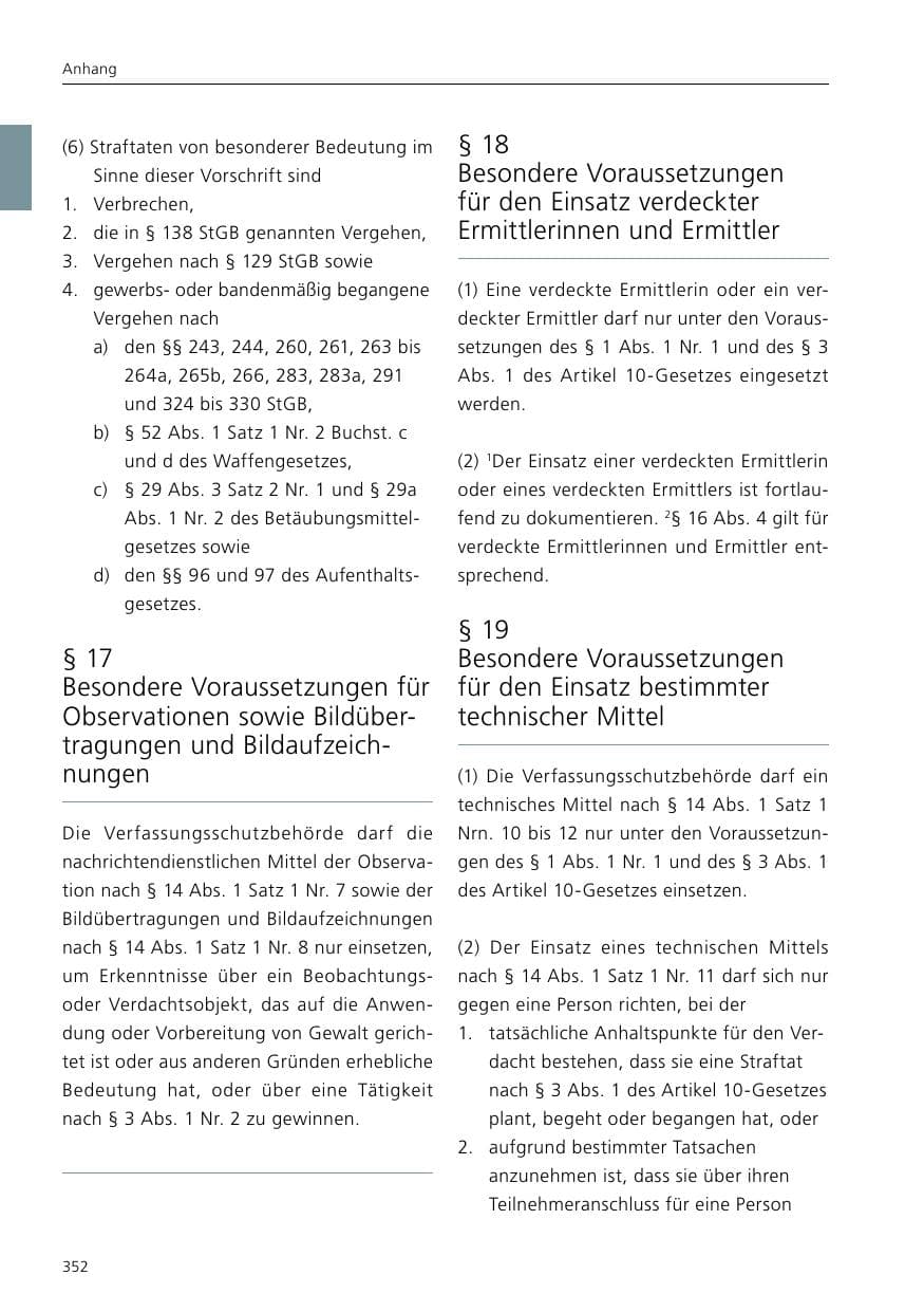 Seite 354 des Verfassungsschutzbericht 2016 Niedersachsen