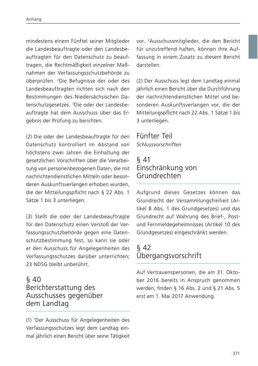 Seite 373 des Verfassungsschutzbericht 2016 Niedersachsen