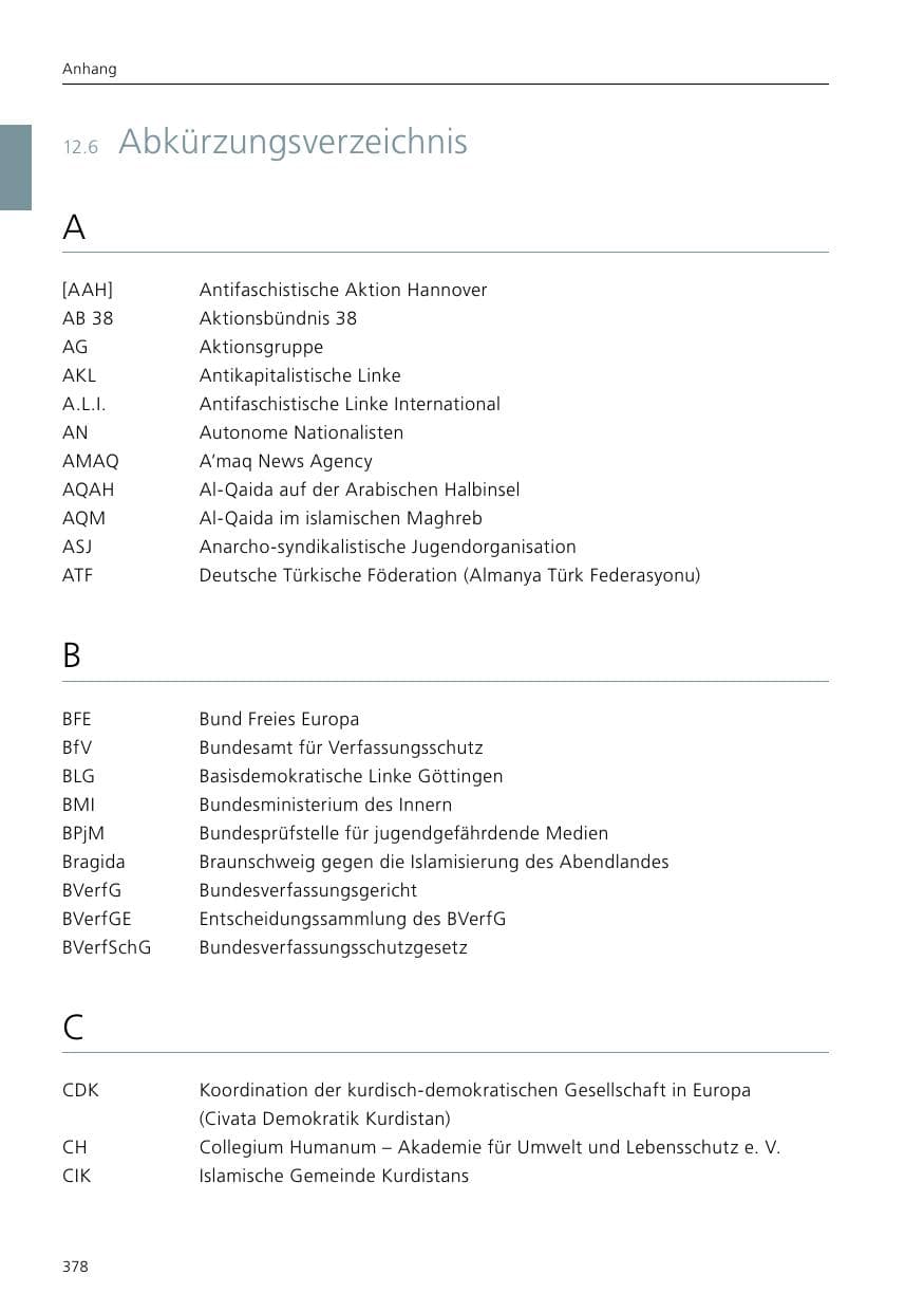Seite 380 des Verfassungsschutzbericht 2016 Niedersachsen