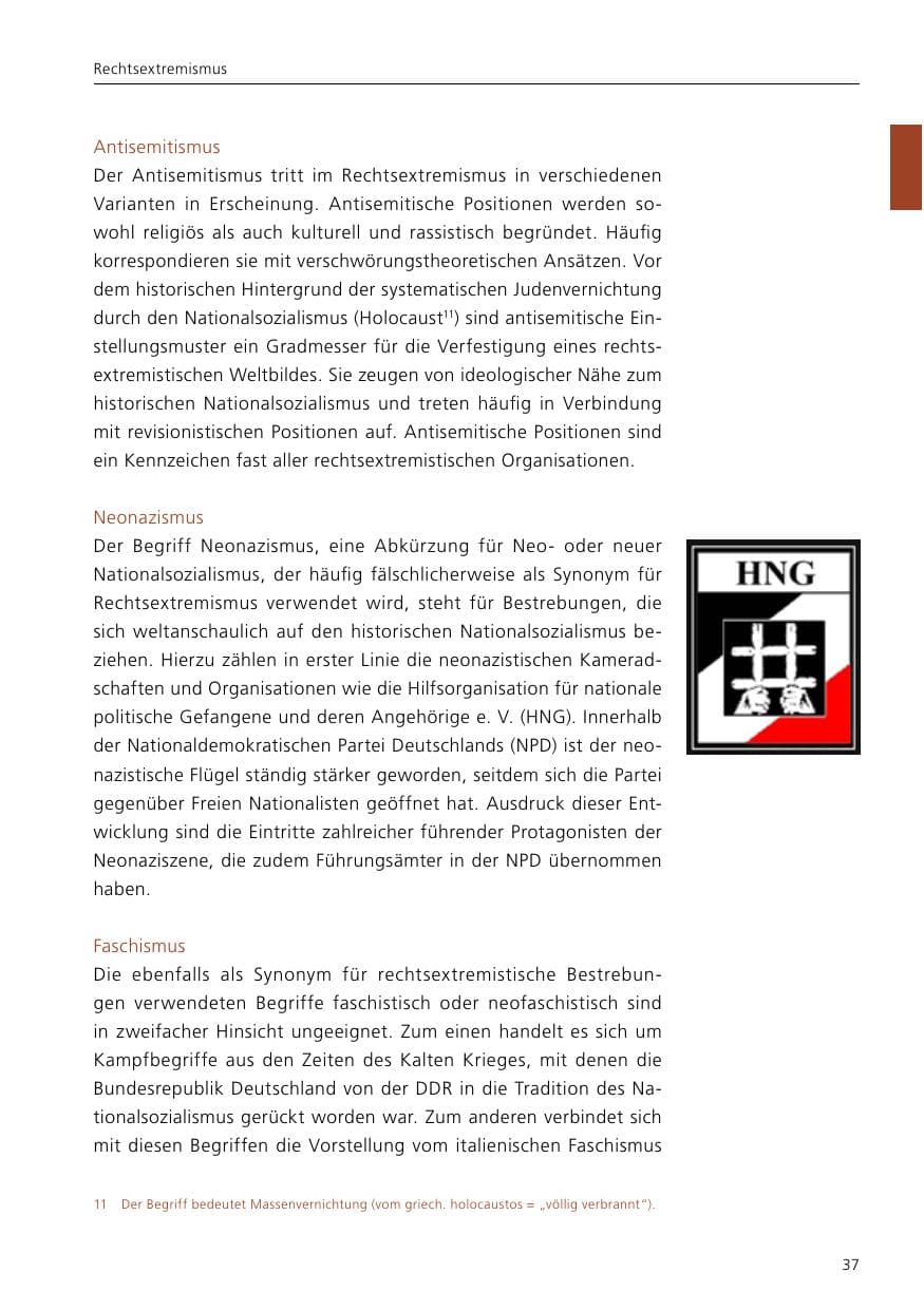 Seite 39 des Verfassungsschutzbericht 2016 Niedersachsen