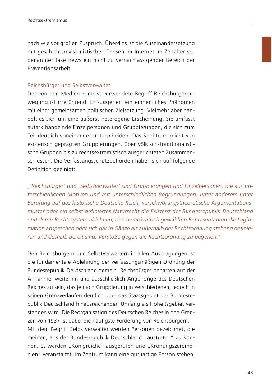 Seite 45 des Verfassungsschutzbericht 2016 Niedersachsen