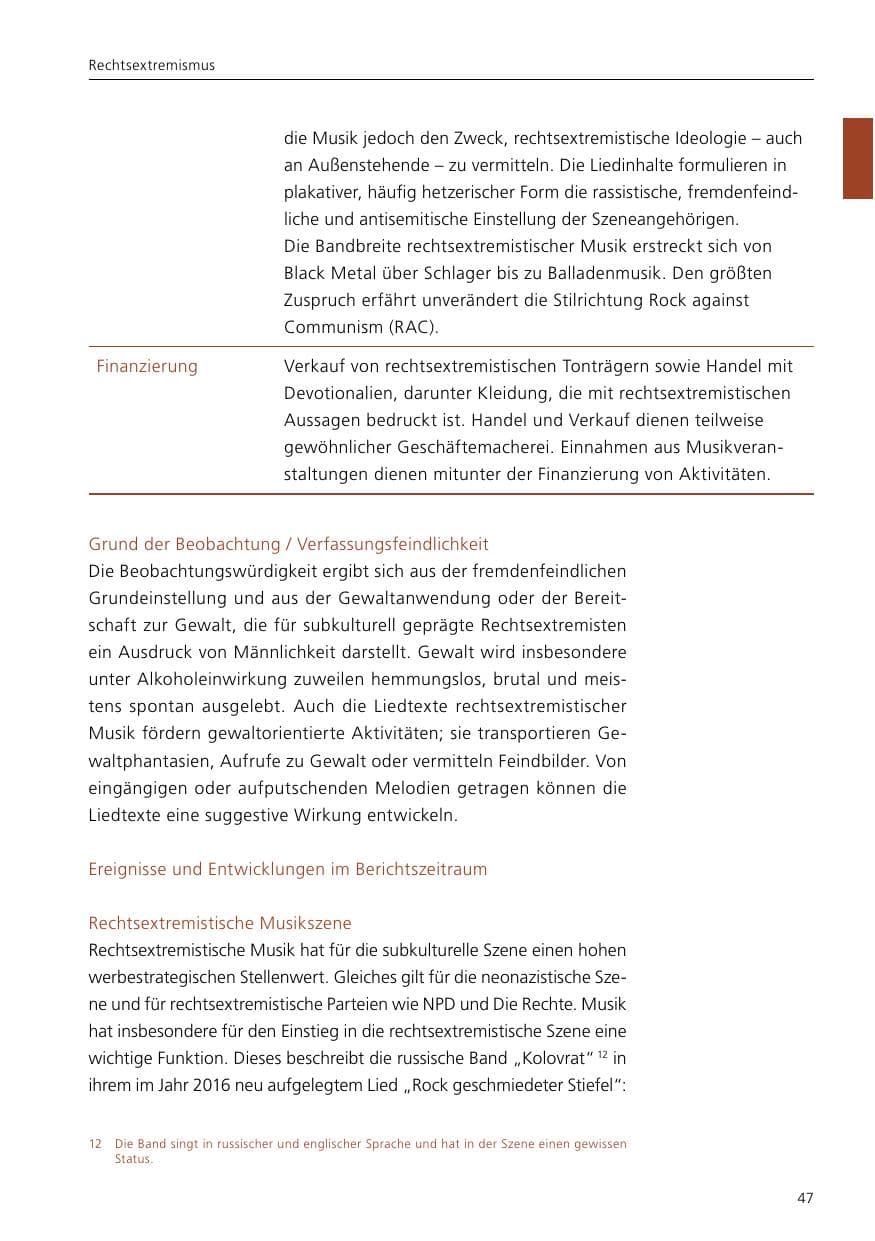 Seite 49 des Verfassungsschutzbericht 2016 Niedersachsen