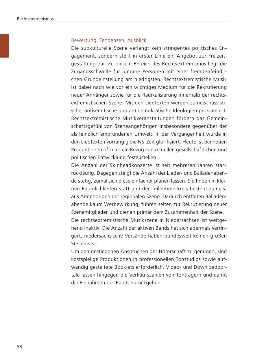 Seite 60 des Verfassungsschutzbericht 2016 Niedersachsen