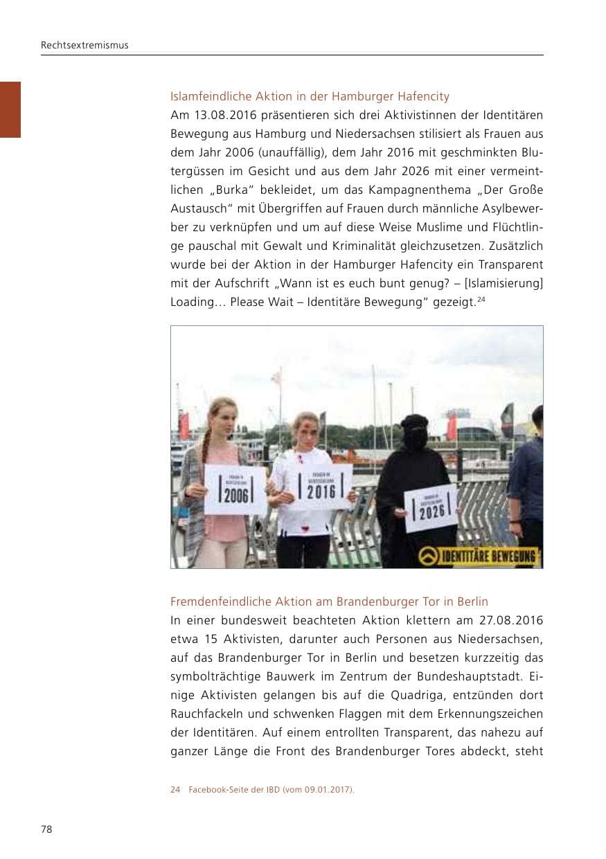 Seite 80 des Verfassungsschutzbericht 2016 Niedersachsen