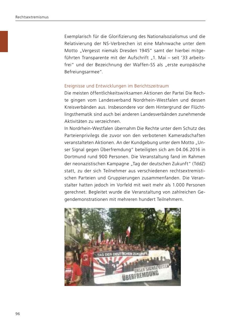 Seite 98 des Verfassungsschutzbericht 2016 Niedersachsen