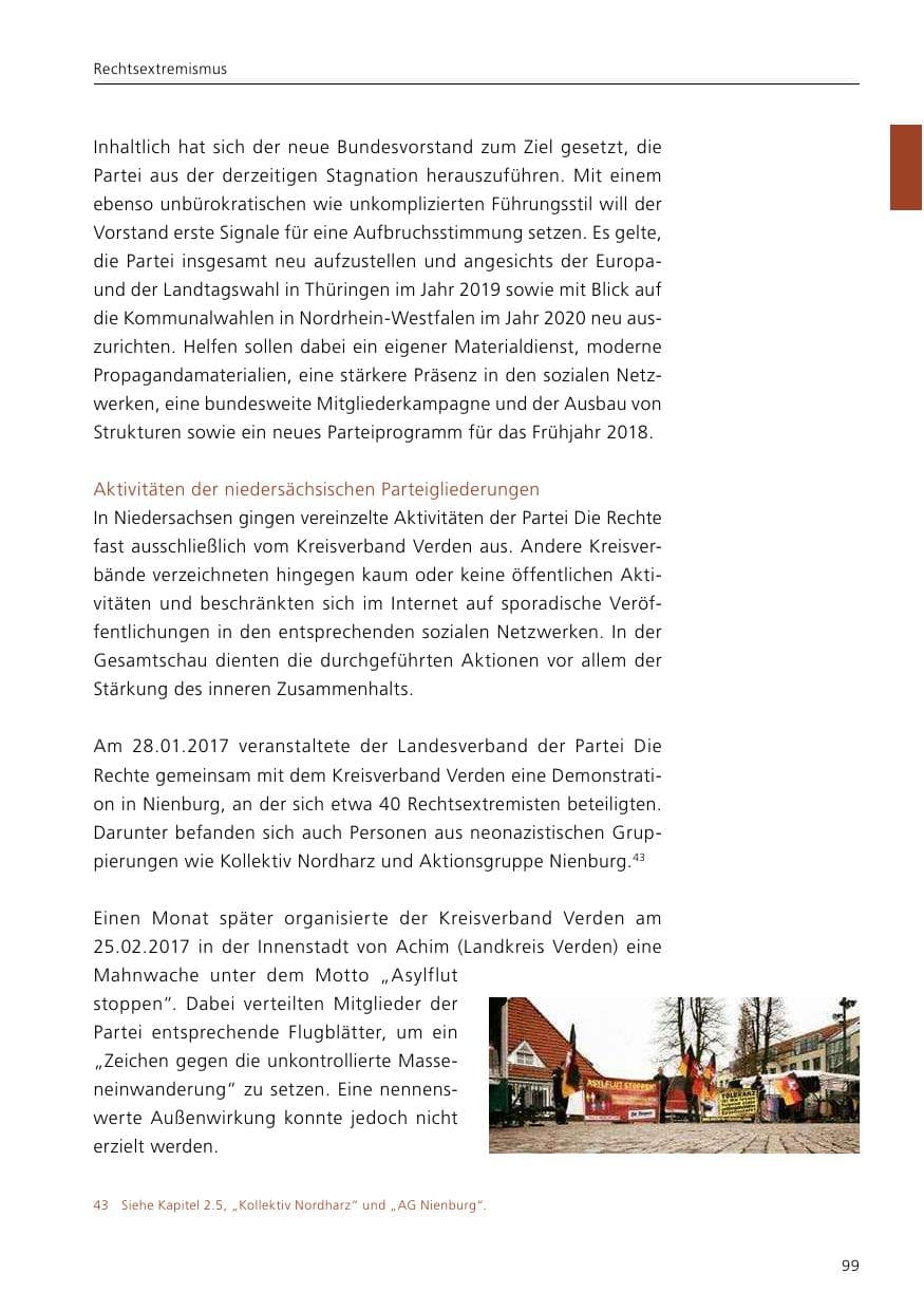 Seite 101 des Verfassungsschutzbericht 2017 Niedersachsen