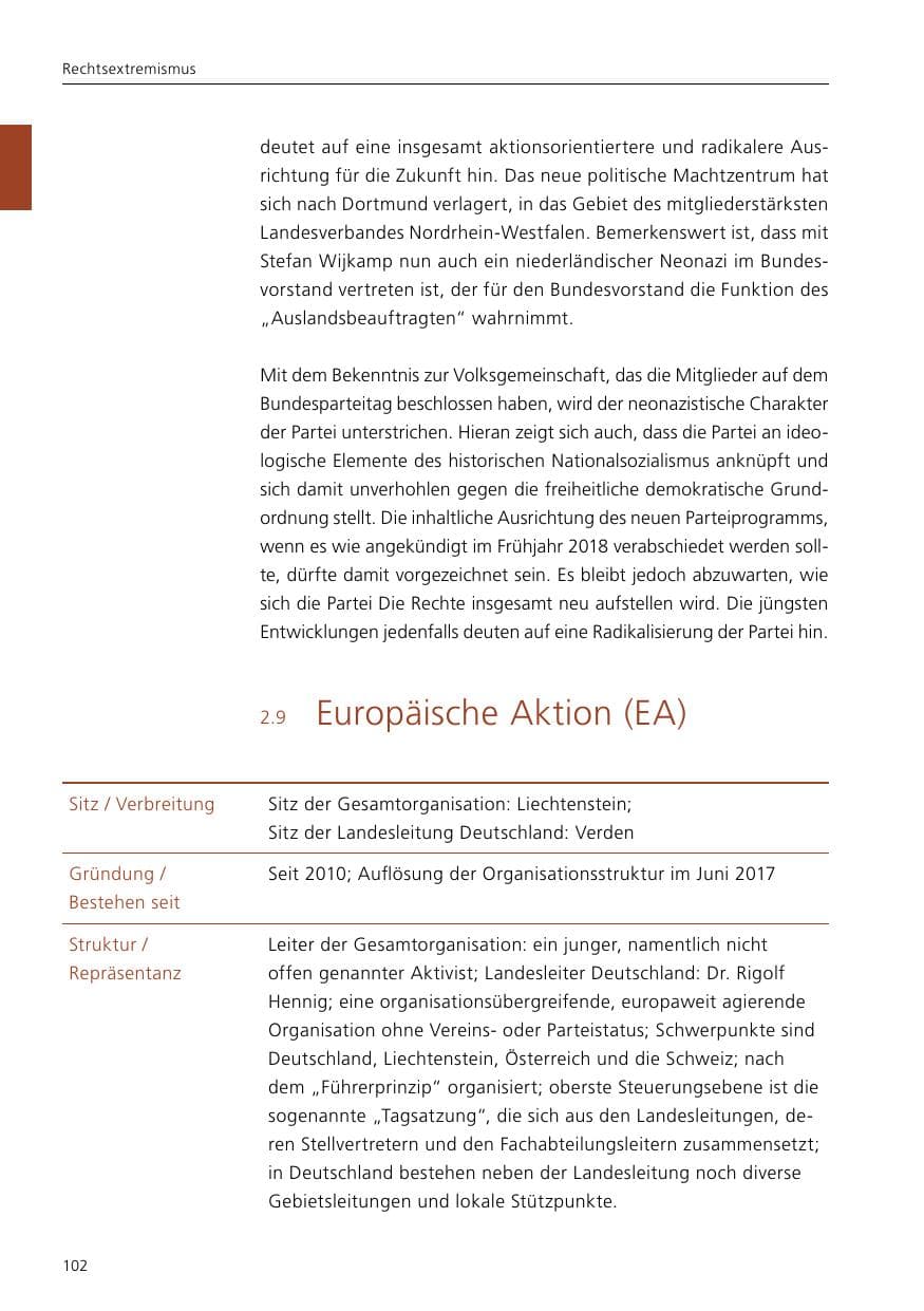 Seite 104 des Verfassungsschutzbericht 2017 Niedersachsen