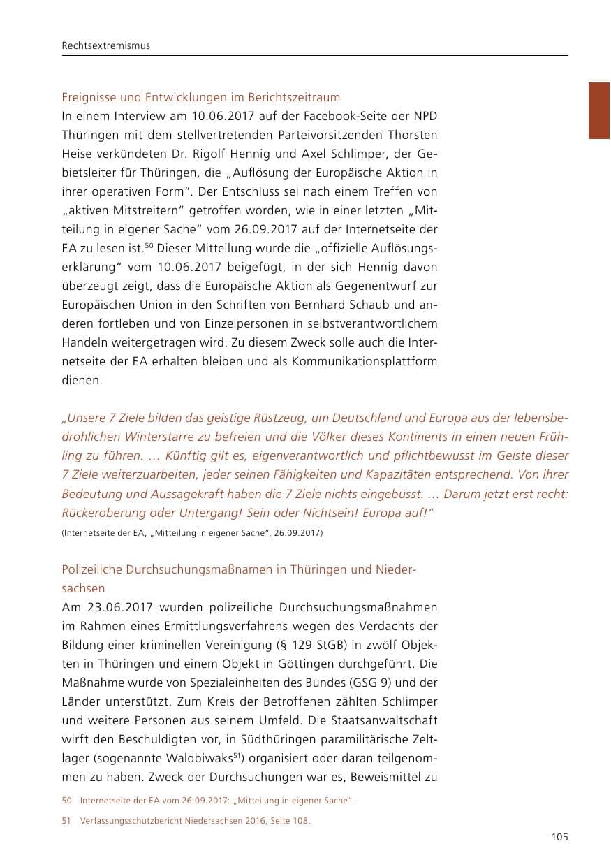 Seite 107 des Verfassungsschutzbericht 2017 Niedersachsen