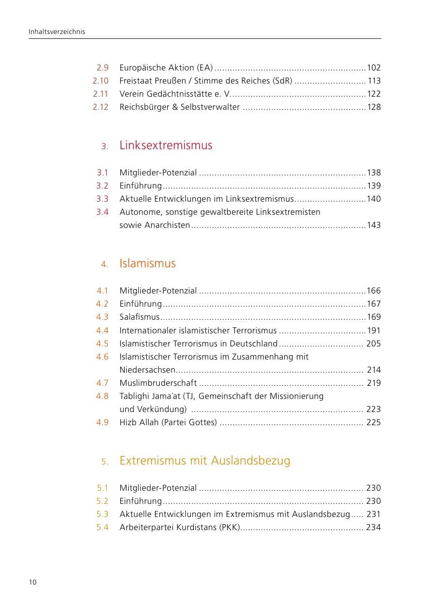 Seite 12 des Verfassungsschutzbericht 2017 Niedersachsen