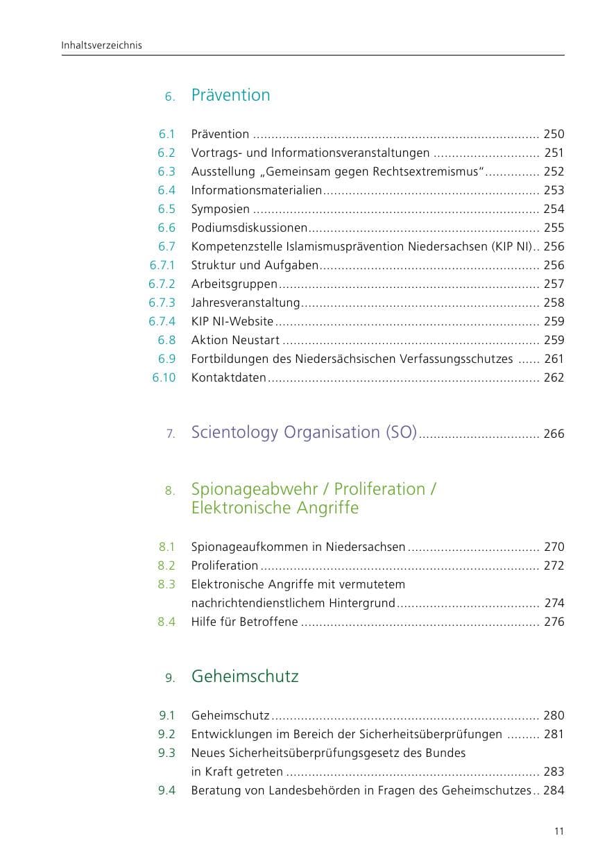 Seite 13 des Verfassungsschutzbericht 2017 Niedersachsen