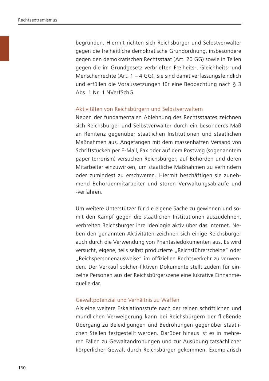 Seite 132 des Verfassungsschutzbericht 2017 Niedersachsen