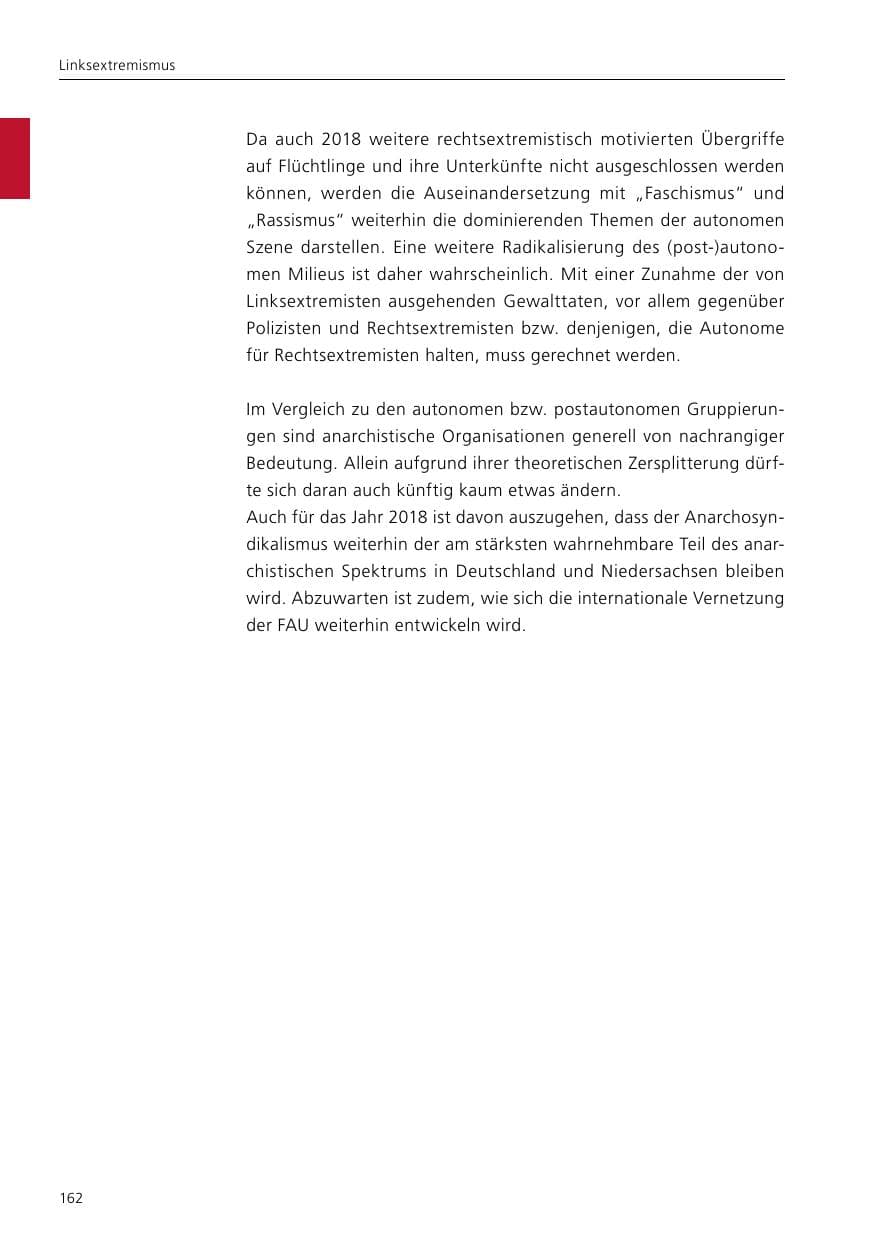 Seite 164 des Verfassungsschutzbericht 2017 Niedersachsen