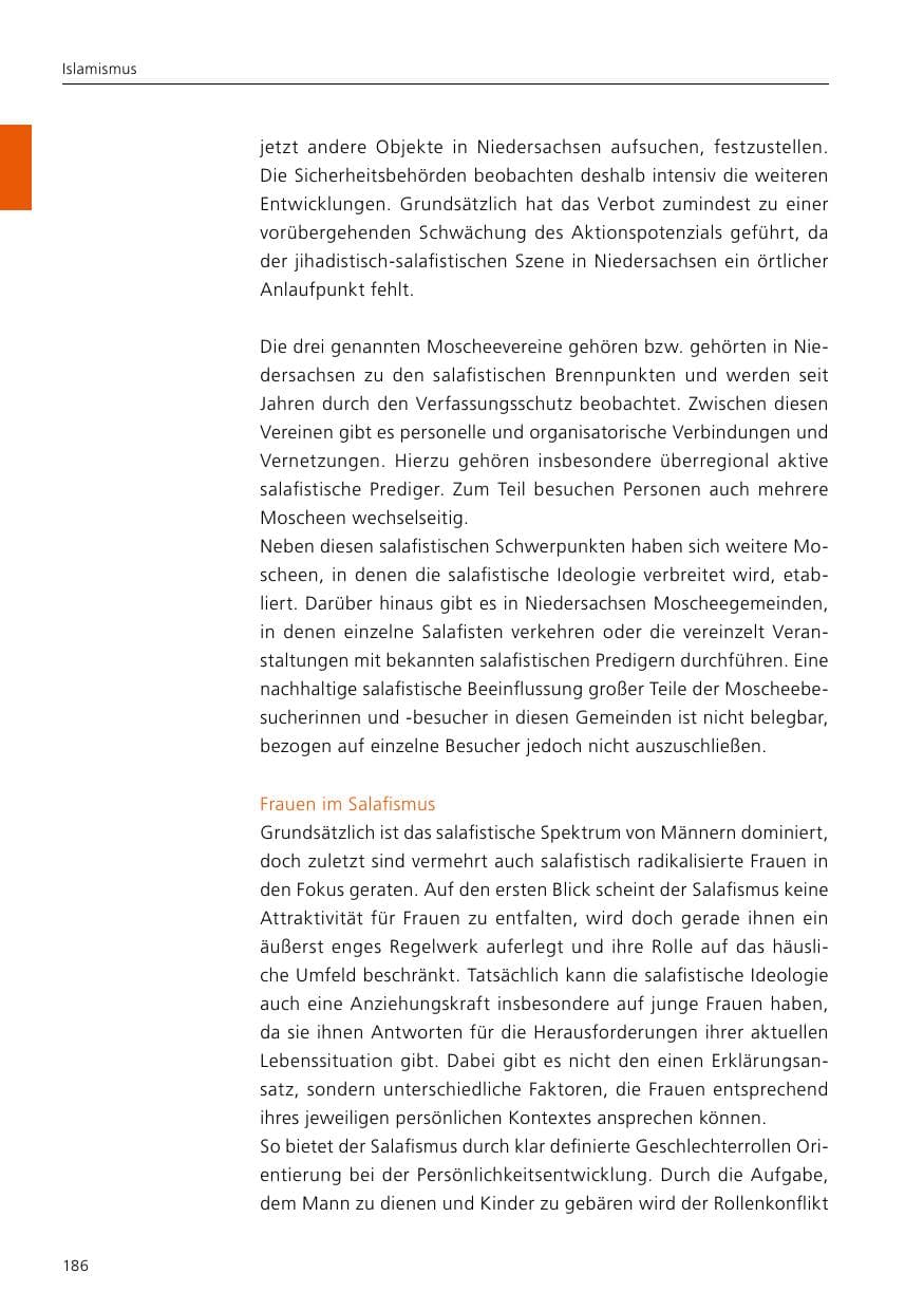 Seite 188 des Verfassungsschutzbericht 2017 Niedersachsen
