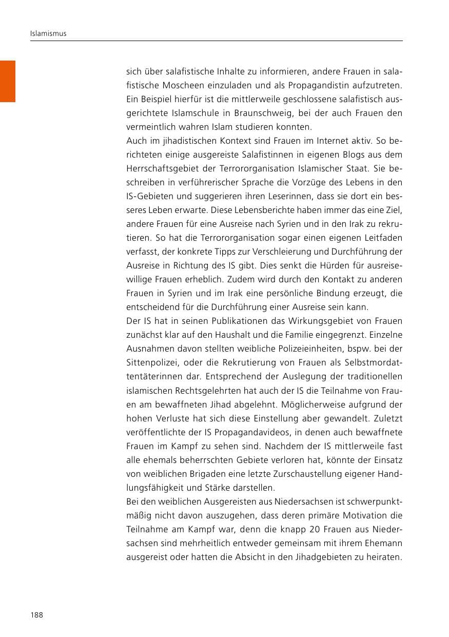 Seite 190 des Verfassungsschutzbericht 2017 Niedersachsen