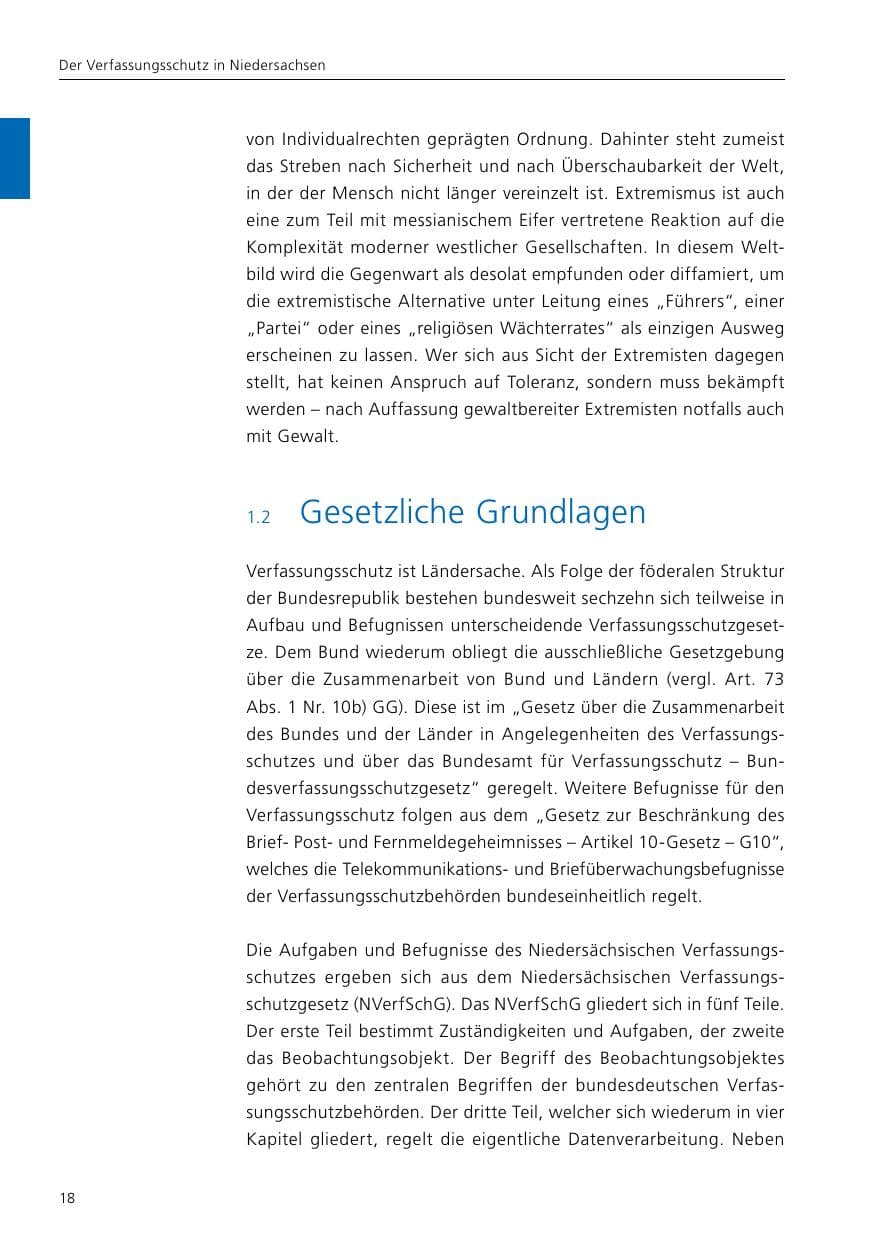 Seite 20 des Verfassungsschutzbericht 2017 Niedersachsen