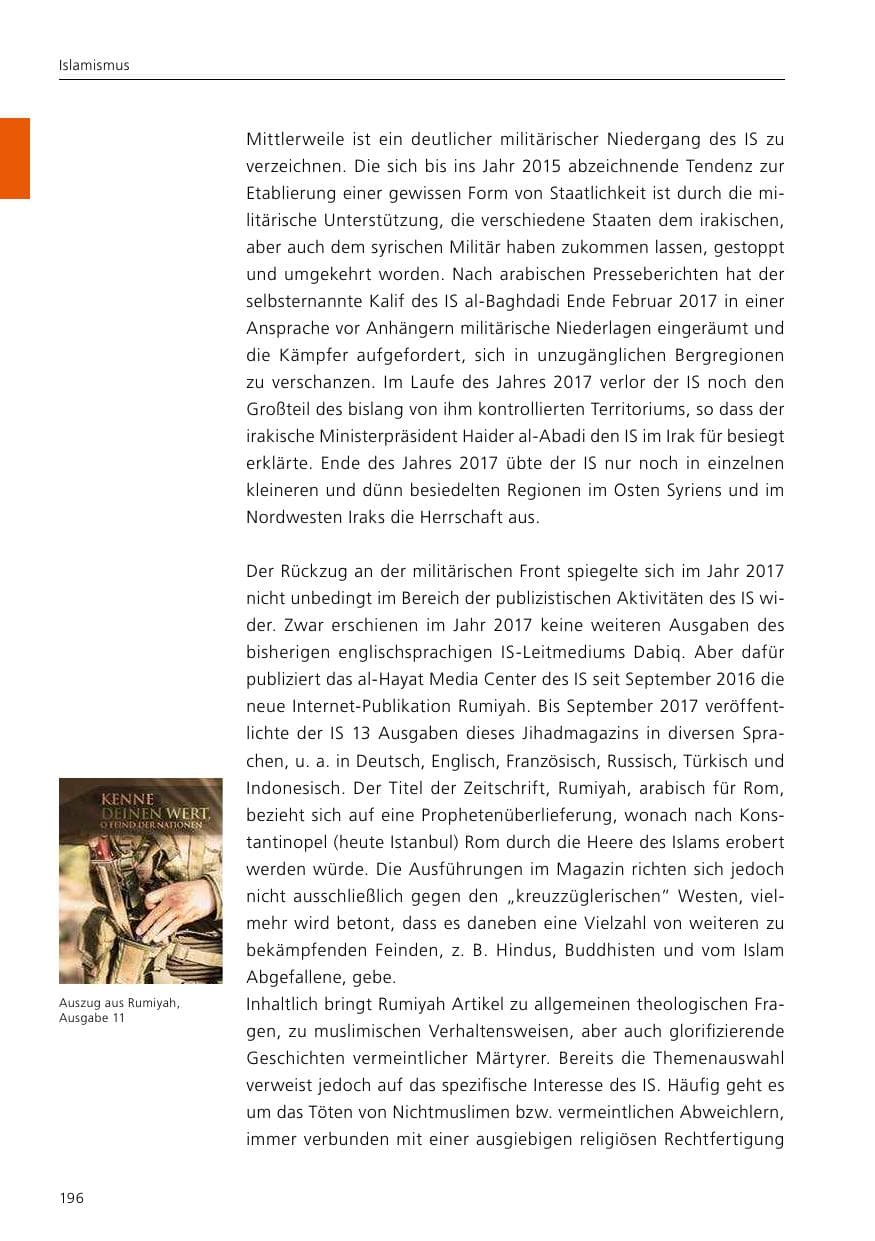 Seite 198 des Verfassungsschutzbericht 2017 Niedersachsen