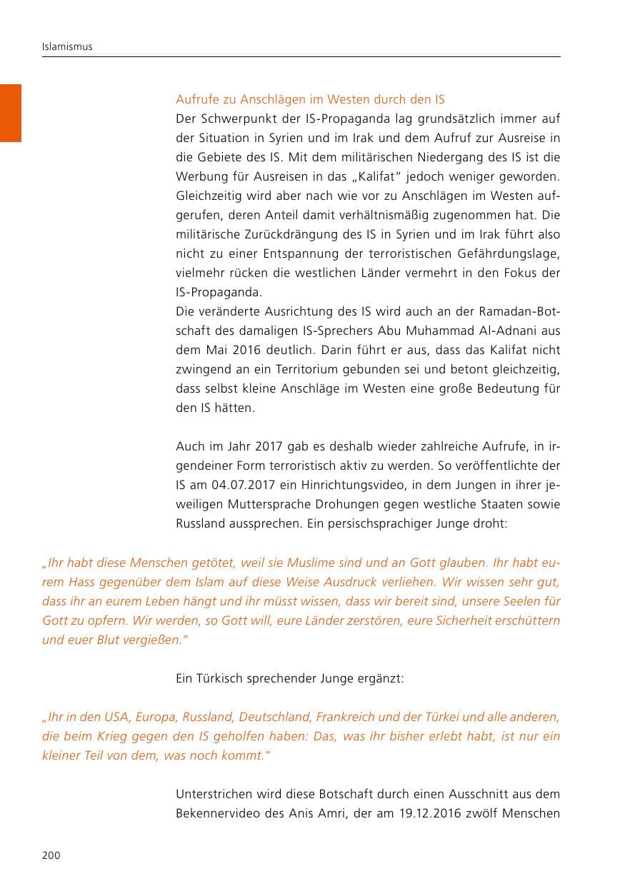 Seite 202 des Verfassungsschutzbericht 2017 Niedersachsen