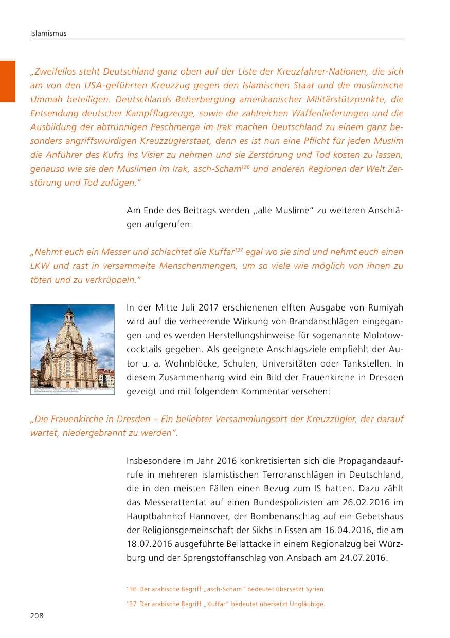 Seite 210 des Verfassungsschutzbericht 2017 Niedersachsen