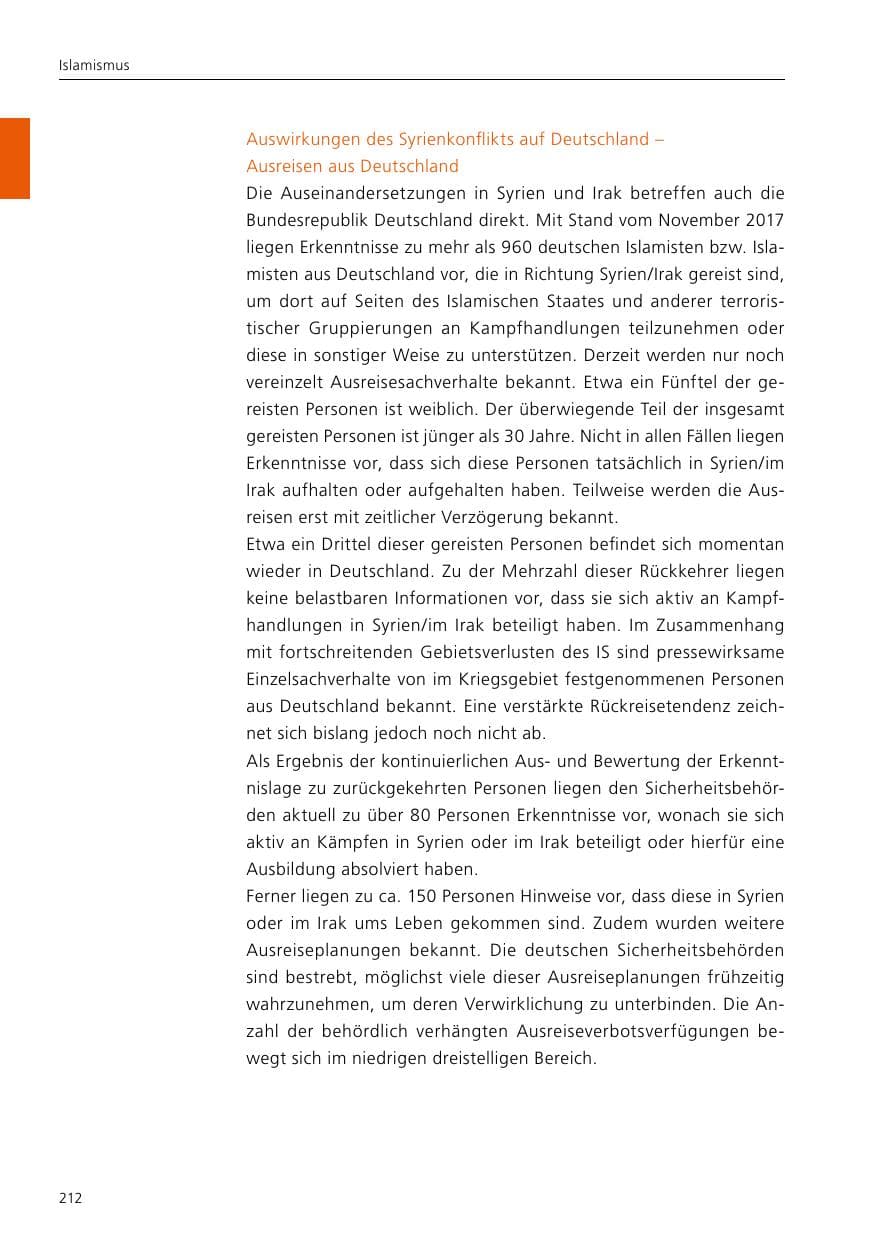 Seite 214 des Verfassungsschutzbericht 2017 Niedersachsen