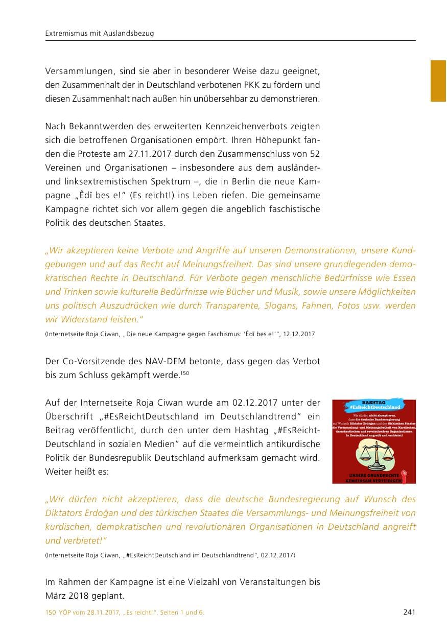 Seite 243 des Verfassungsschutzbericht 2017 Niedersachsen