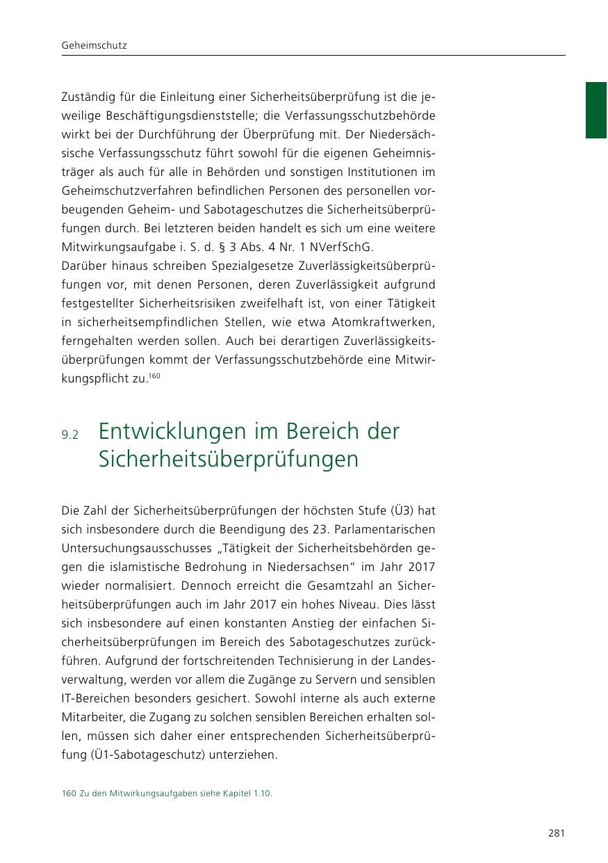 Seite 283 des Verfassungsschutzbericht 2017 Niedersachsen