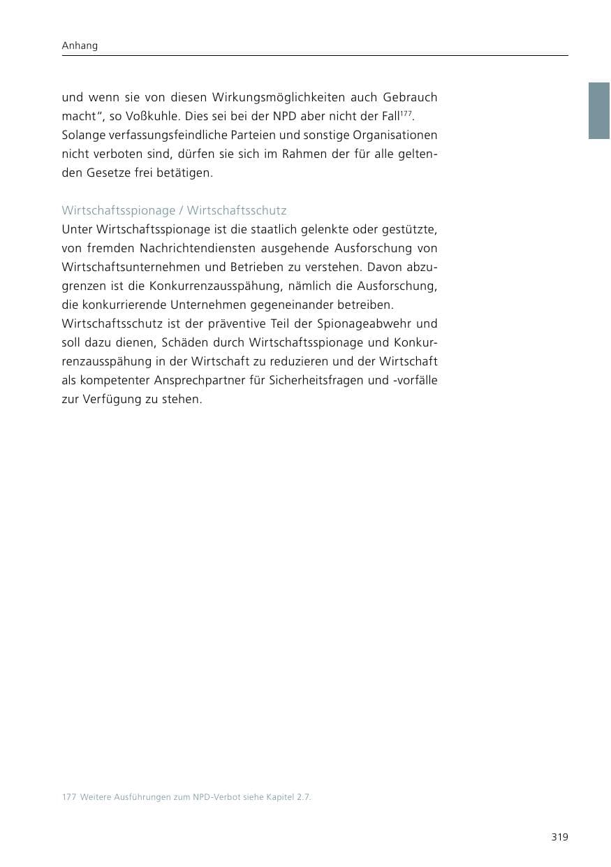 Seite 321 des Verfassungsschutzbericht 2017 Niedersachsen