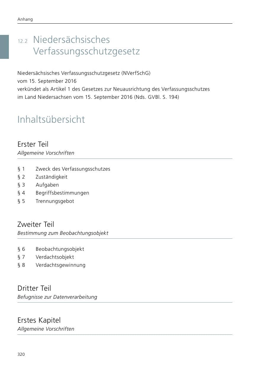 Seite 322 des Verfassungsschutzbericht 2017 Niedersachsen