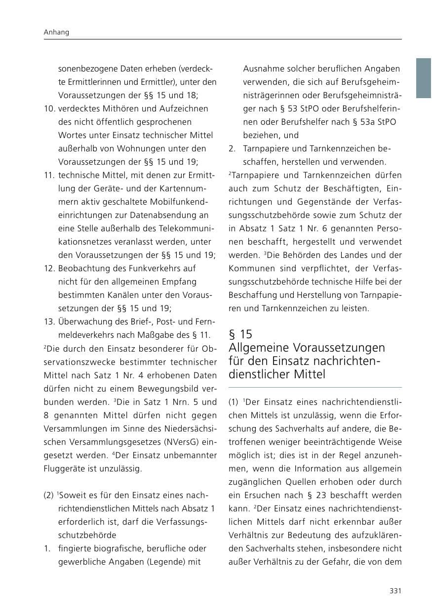 Seite 333 des Verfassungsschutzbericht 2017 Niedersachsen
