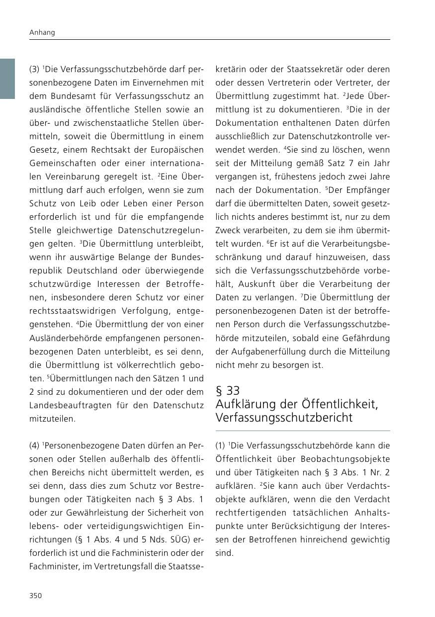 Seite 352 des Verfassungsschutzbericht 2017 Niedersachsen