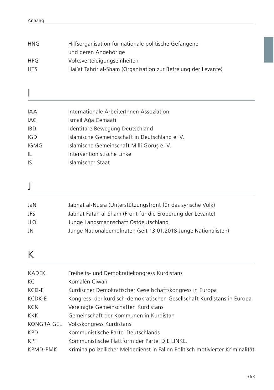 Seite 365 des Verfassungsschutzbericht 2017 Niedersachsen