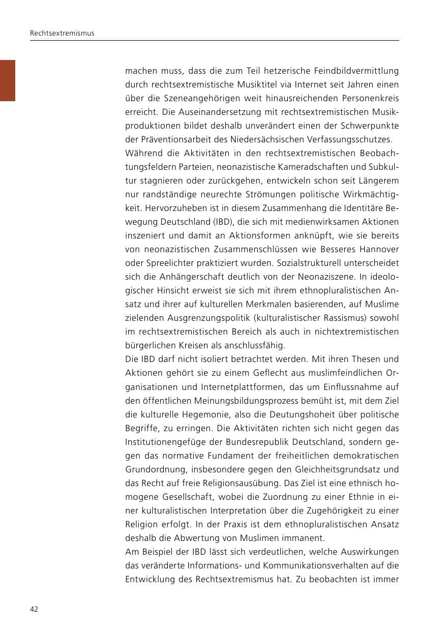 Seite 44 des Verfassungsschutzbericht 2017 Niedersachsen