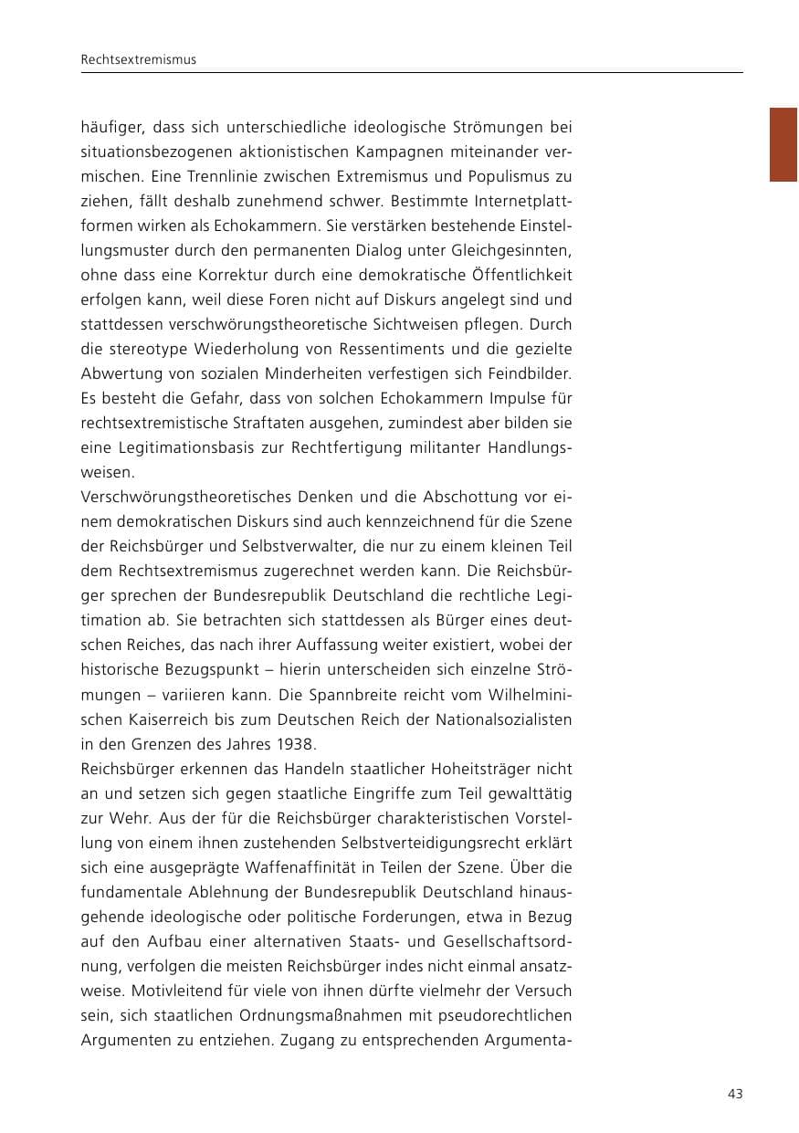 Seite 45 des Verfassungsschutzbericht 2017 Niedersachsen