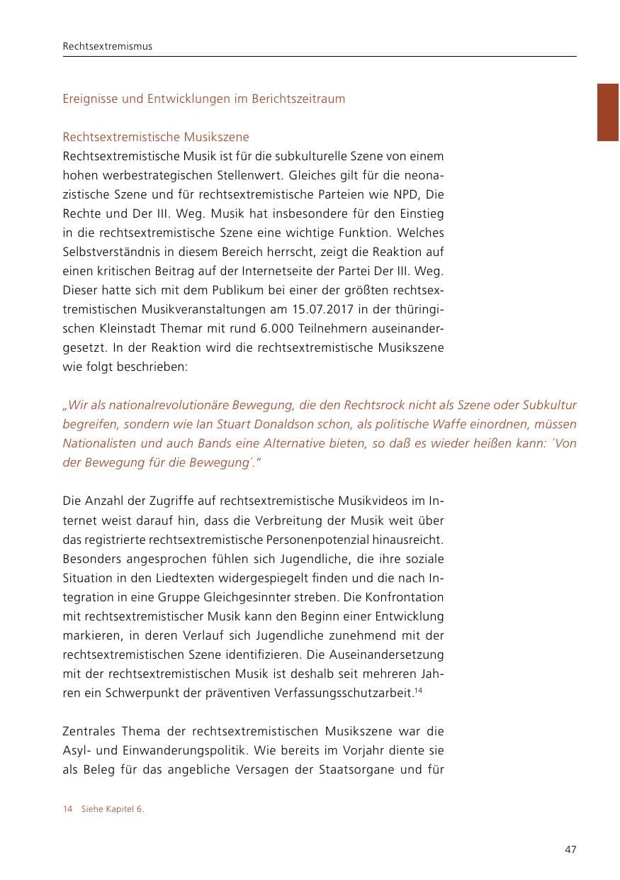 Seite 49 des Verfassungsschutzbericht 2017 Niedersachsen