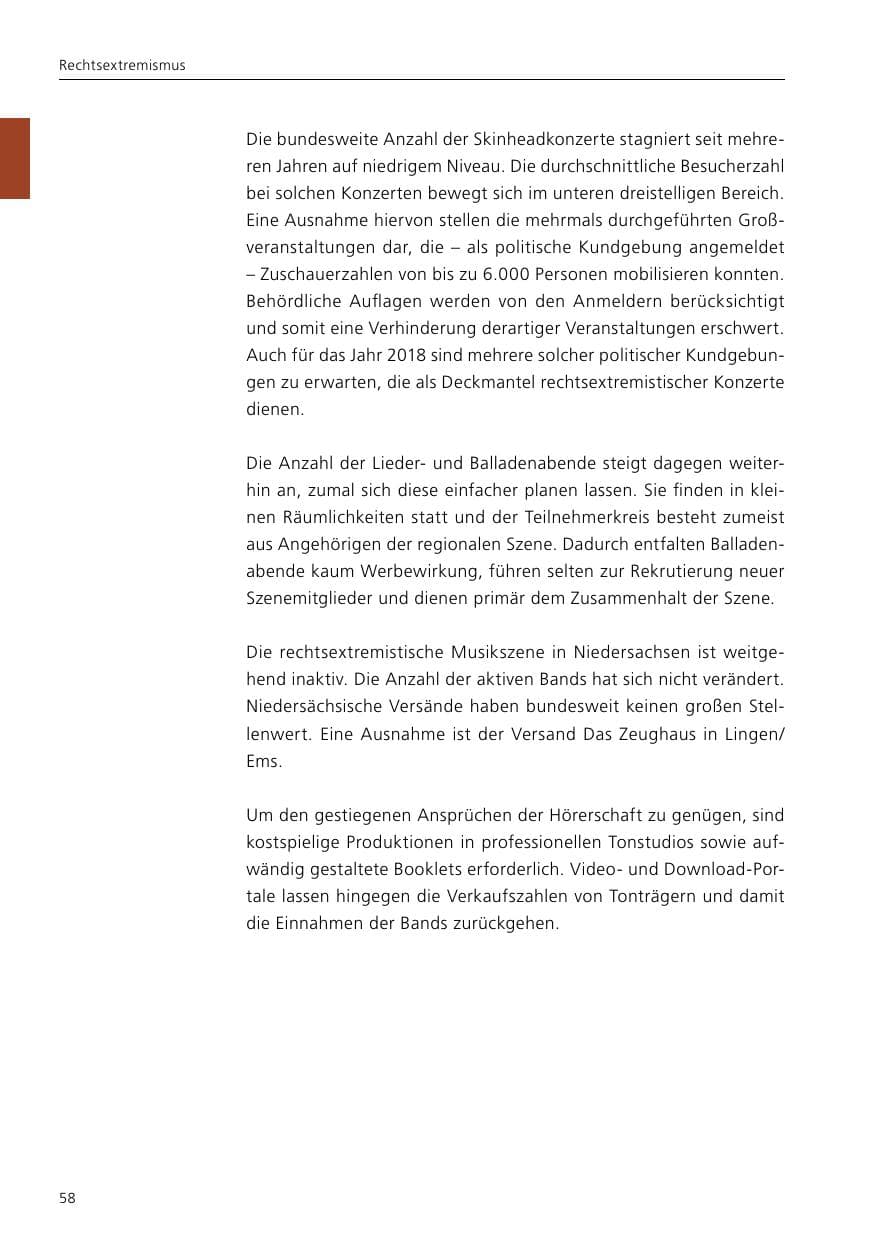 Seite 60 des Verfassungsschutzbericht 2017 Niedersachsen