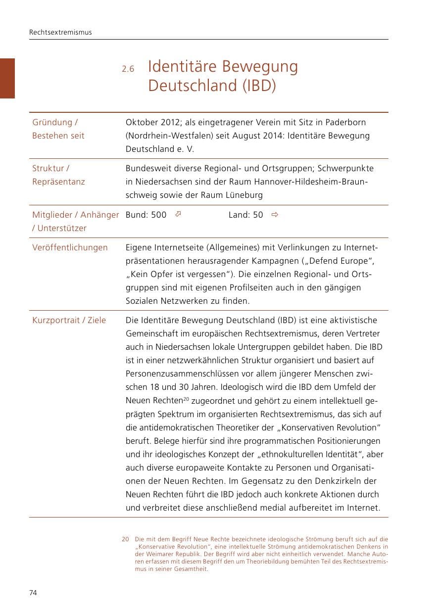 Seite 76 des Verfassungsschutzbericht 2017 Niedersachsen