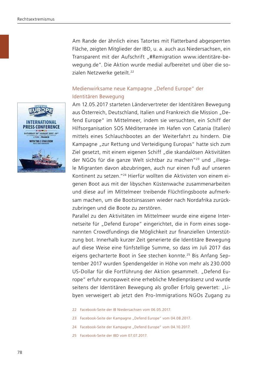 Seite 80 des Verfassungsschutzbericht 2017 Niedersachsen