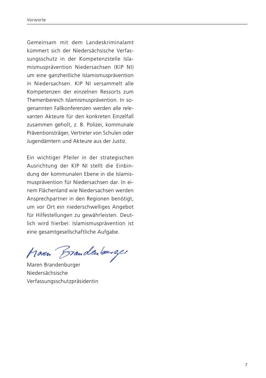 Seite 9 des Verfassungsschutzbericht 2017 Niedersachsen