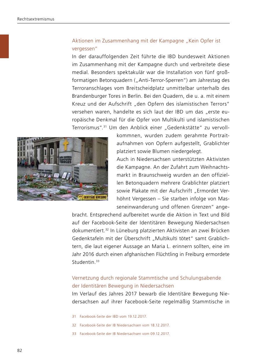 Seite 84 des Verfassungsschutzbericht 2017 Niedersachsen