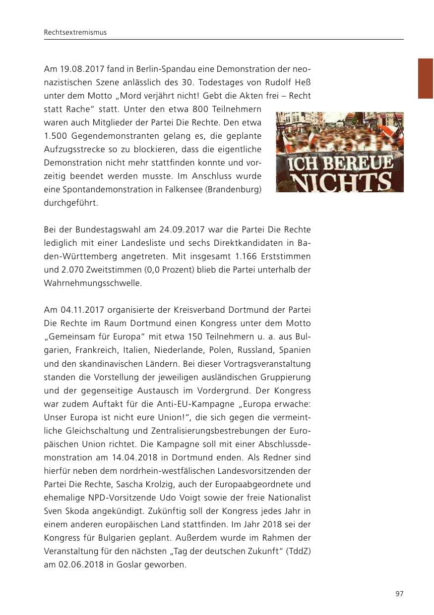 Seite 99 des Verfassungsschutzbericht 2017 Niedersachsen