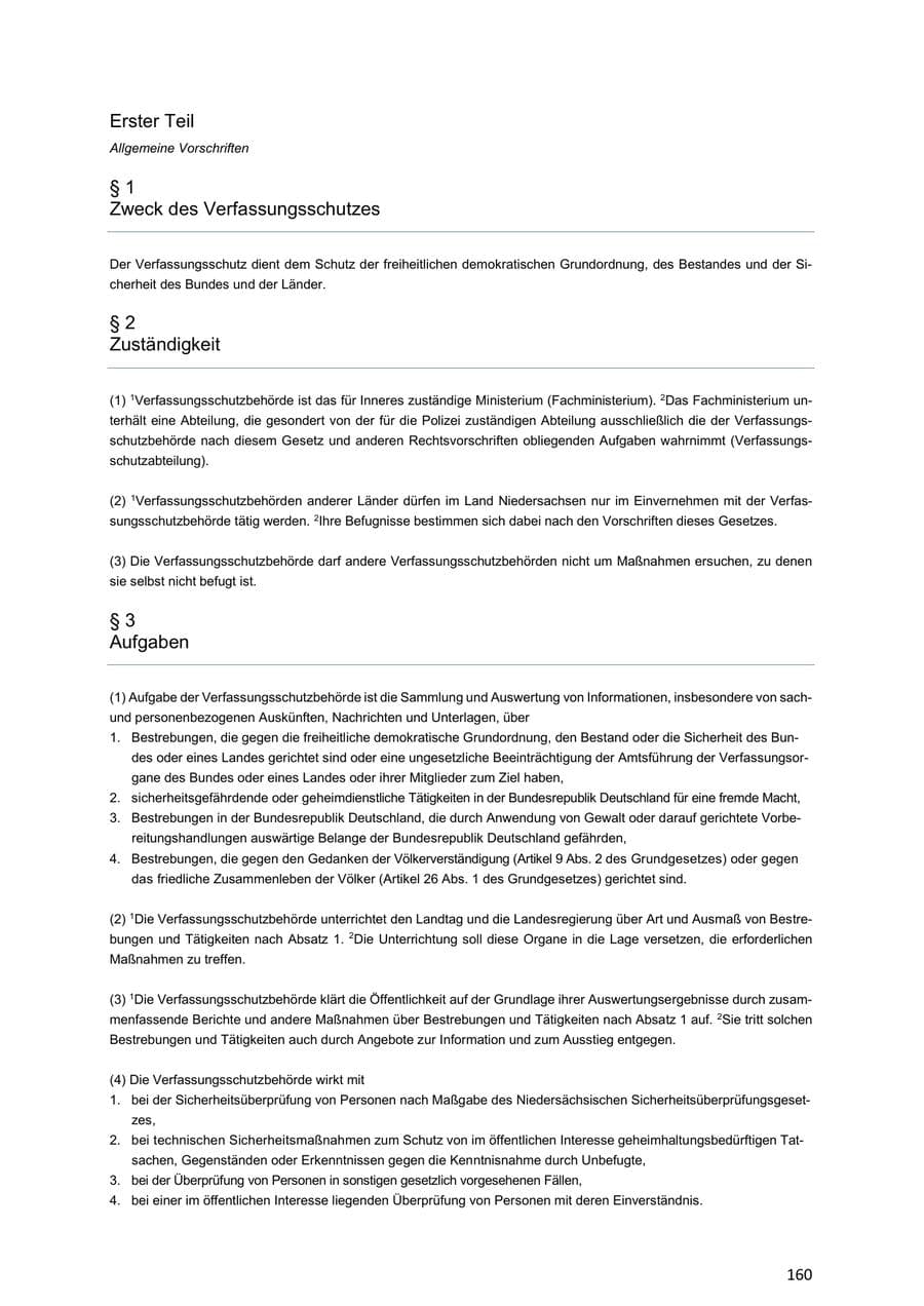 Seite 160 des Verfassungsschutzbericht 2018 Niedersachsen