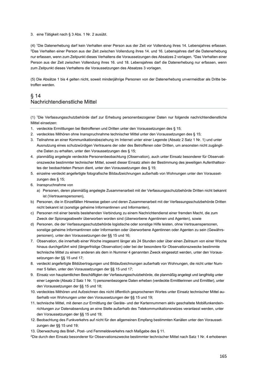Seite 165 des Verfassungsschutzbericht 2018 Niedersachsen